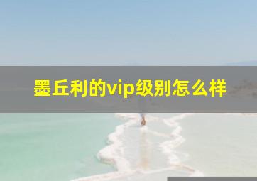 墨丘利的vip级别怎么样