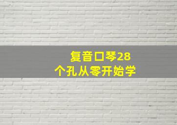 复音口琴28个孔从零开始学