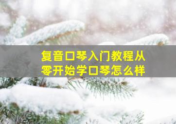 复音口琴入门教程从零开始学口琴怎么样