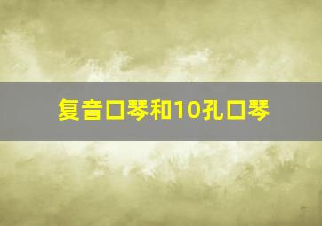 复音口琴和10孔口琴