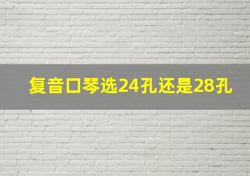 复音口琴选24孔还是28孔