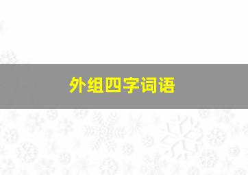 外组四字词语