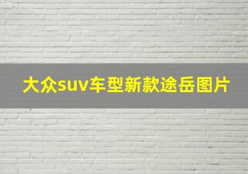 大众suv车型新款途岳图片