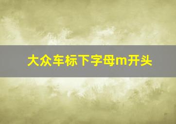 大众车标下字母m开头