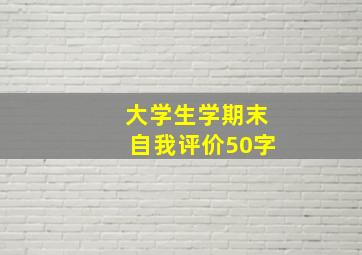 大学生学期末自我评价50字