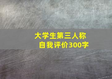 大学生第三人称自我评价300字