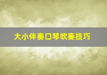 大小伴奏口琴吹奏技巧