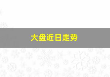 大盘近日走势