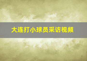 大连打小球员采访视频