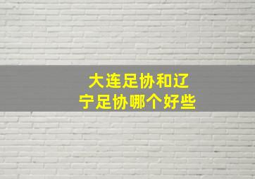 大连足协和辽宁足协哪个好些