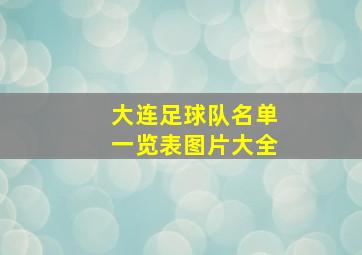 大连足球队名单一览表图片大全