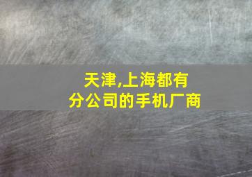 天津,上海都有分公司的手机厂商