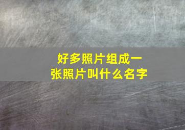 好多照片组成一张照片叫什么名字