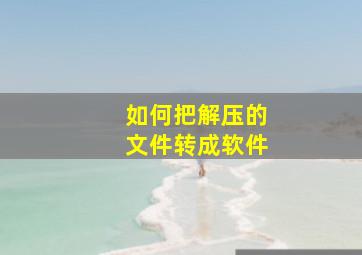 如何把解压的文件转成软件