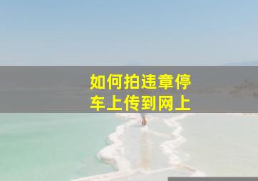 如何拍违章停车上传到网上