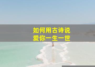 如何用古诗说爱你一生一世