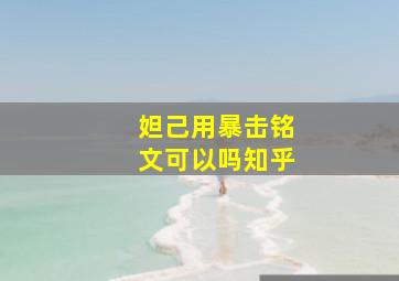 妲己用暴击铭文可以吗知乎