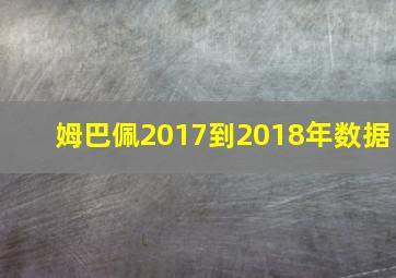 姆巴佩2017到2018年数据