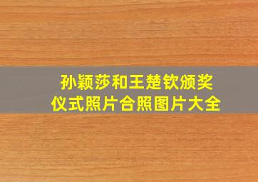 孙颖莎和王楚钦颁奖仪式照片合照图片大全