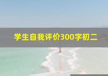 学生自我评价300字初二