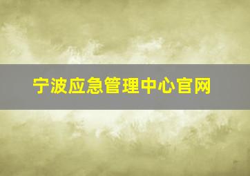 宁波应急管理中心官网