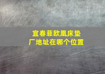 宜春菲欧凰床垫厂地址在哪个位置