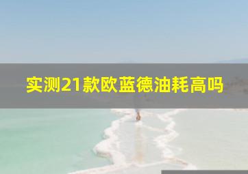 实测21款欧蓝德油耗高吗