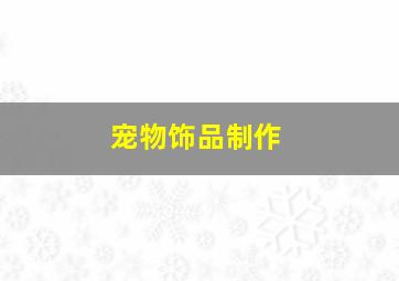 宠物饰品制作