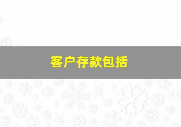 客户存款包括