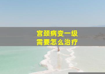 宫颈病变一级需要怎么治疗