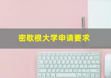 密歇根大学申请要求