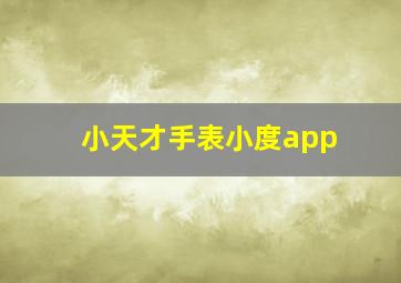 小天才手表小度app