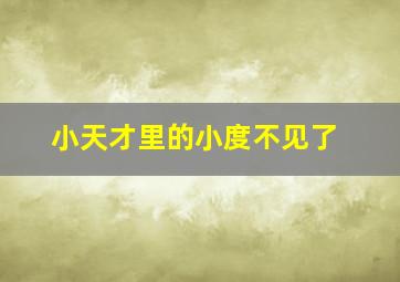 小天才里的小度不见了