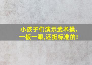 小孩子们演示武术操,一板一眼,还挺标准的!