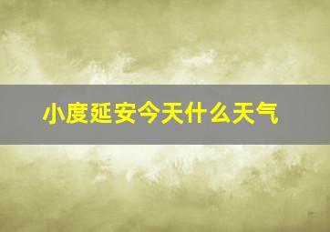 小度延安今天什么天气