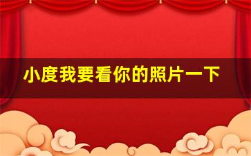 小度我要看你的照片一下