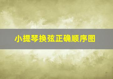 小提琴换弦正确顺序图