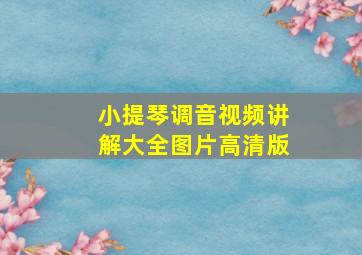 小提琴调音视频讲解大全图片高清版