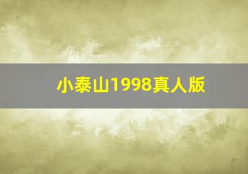 小泰山1998真人版