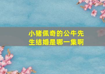 小猪佩奇的公牛先生结婚是哪一集啊