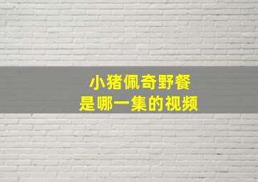 小猪佩奇野餐是哪一集的视频