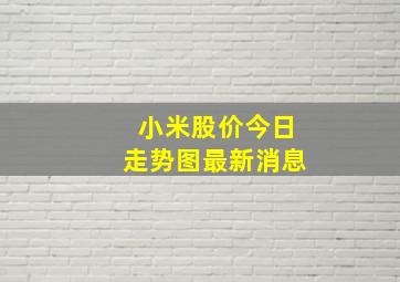 小米股价今日走势图最新消息