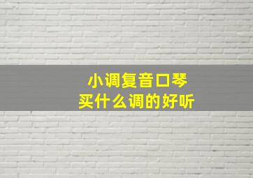 小调复音口琴买什么调的好听