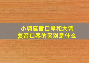 小调复音口琴和大调复音口琴的区别是什么