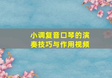 小调复音口琴的演奏技巧与作用视频