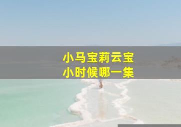 小马宝莉云宝小时候哪一集