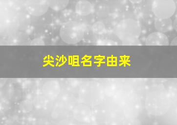 尖沙咀名字由来