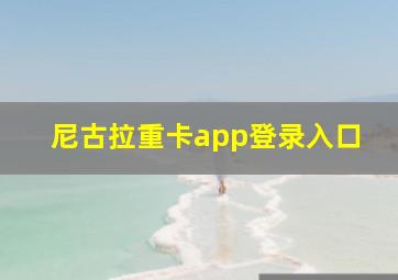 尼古拉重卡app登录入口