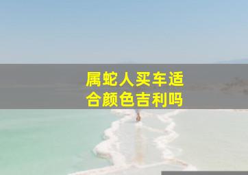 属蛇人买车适合颜色吉利吗