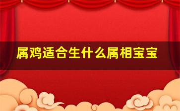 属鸡适合生什么属相宝宝